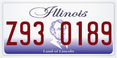 IL license plate Z930189