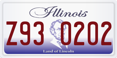 IL license plate Z930202