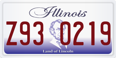 IL license plate Z930219