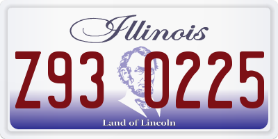 IL license plate Z930225