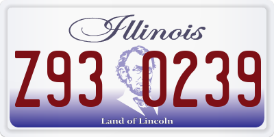 IL license plate Z930239
