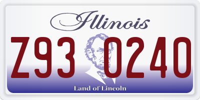 IL license plate Z930240