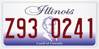 IL license plate Z930241