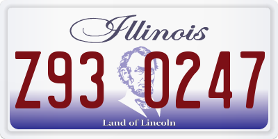 IL license plate Z930247
