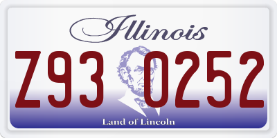 IL license plate Z930252