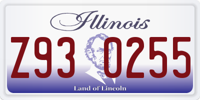 IL license plate Z930255