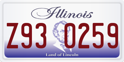 IL license plate Z930259
