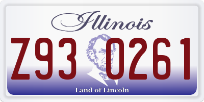IL license plate Z930261