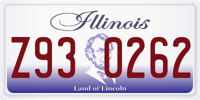 IL license plate Z930262