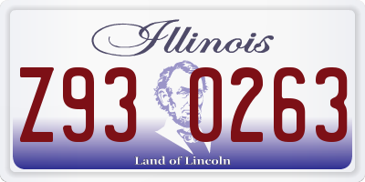IL license plate Z930263