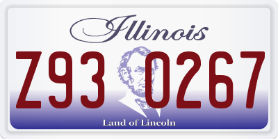 IL license plate Z930267