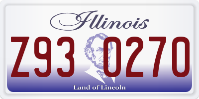 IL license plate Z930270