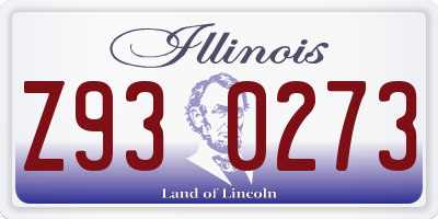 IL license plate Z930273