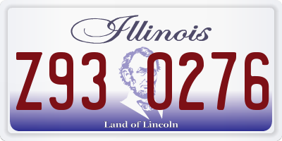 IL license plate Z930276