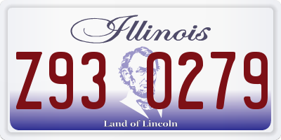 IL license plate Z930279