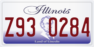 IL license plate Z930284