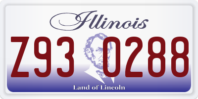 IL license plate Z930288
