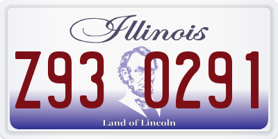 IL license plate Z930291
