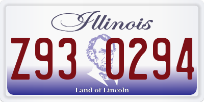 IL license plate Z930294
