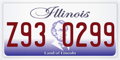 IL license plate Z930299