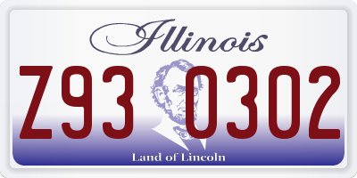 IL license plate Z930302