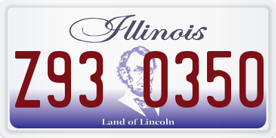 IL license plate Z930350