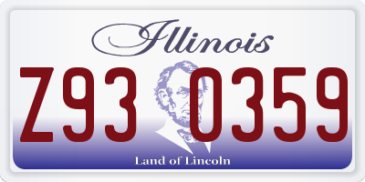 IL license plate Z930359