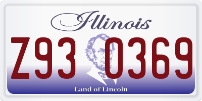 IL license plate Z930369