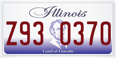 IL license plate Z930370