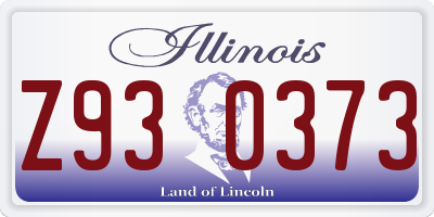 IL license plate Z930373