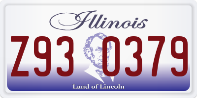 IL license plate Z930379