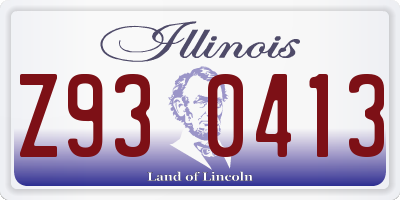 IL license plate Z930413