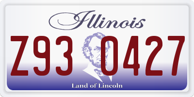 IL license plate Z930427