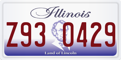 IL license plate Z930429