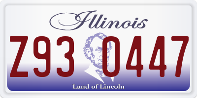 IL license plate Z930447
