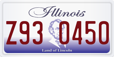 IL license plate Z930450