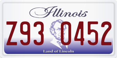 IL license plate Z930452