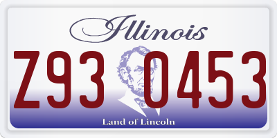IL license plate Z930453