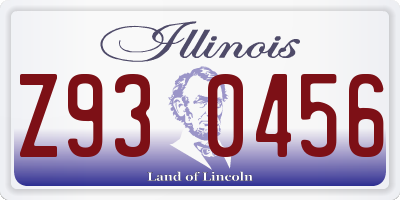 IL license plate Z930456