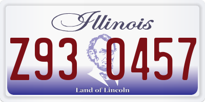 IL license plate Z930457