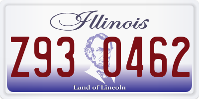 IL license plate Z930462
