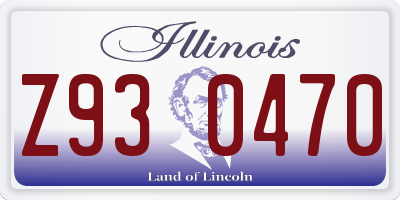 IL license plate Z930470