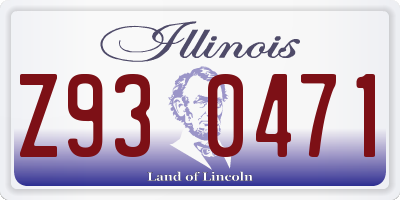 IL license plate Z930471