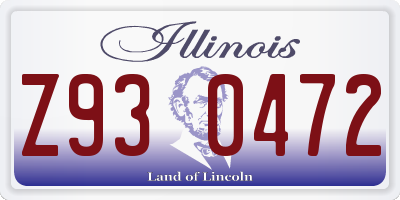 IL license plate Z930472