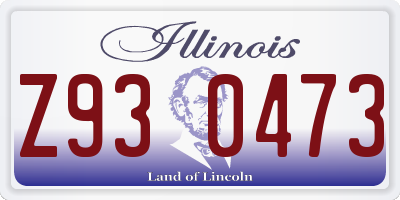 IL license plate Z930473