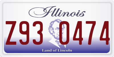 IL license plate Z930474