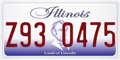 IL license plate Z930475