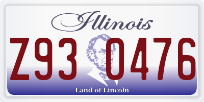 IL license plate Z930476