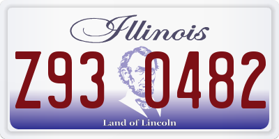 IL license plate Z930482