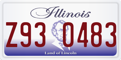 IL license plate Z930483